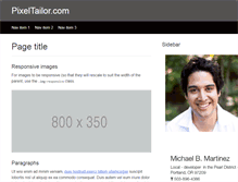 Tablet Screenshot of pixeltailor.com